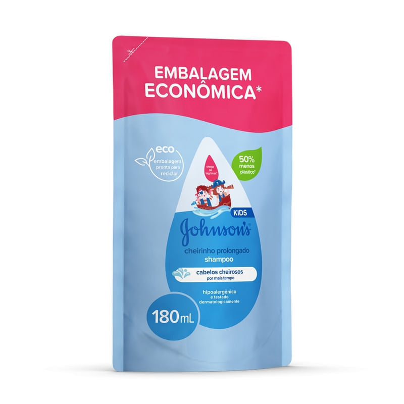 Refil Shampoo Johnson's Baby Cheirinho Prolongado 180ml