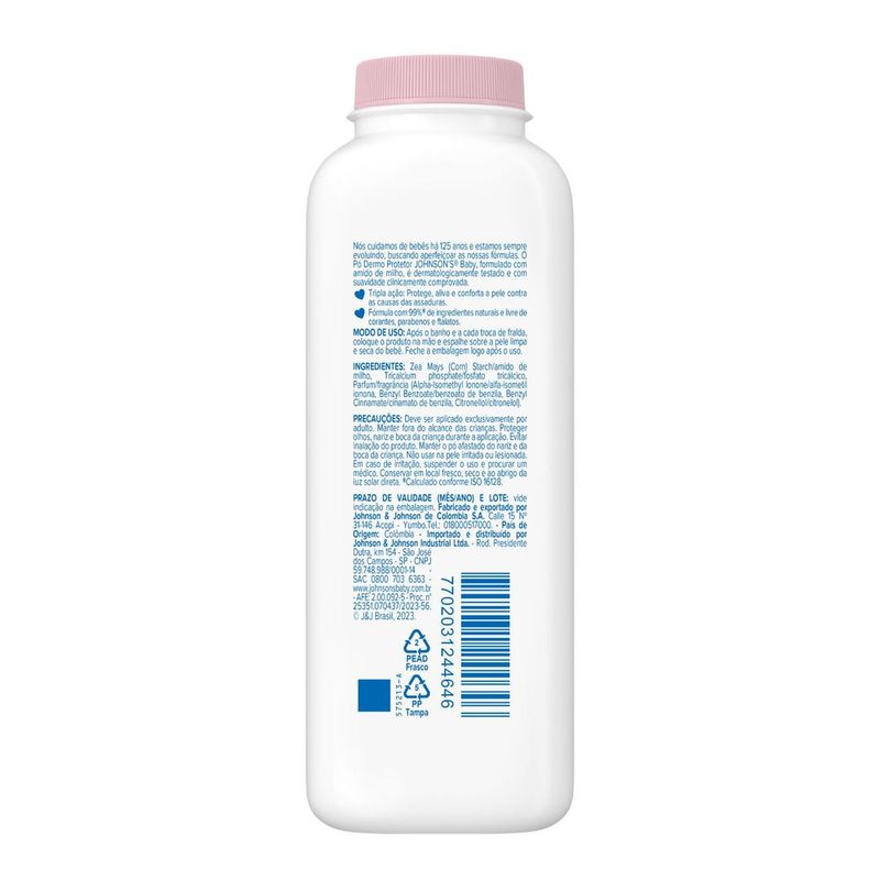 Talco Johnson's Baby Pó Dermo Protetor 100g