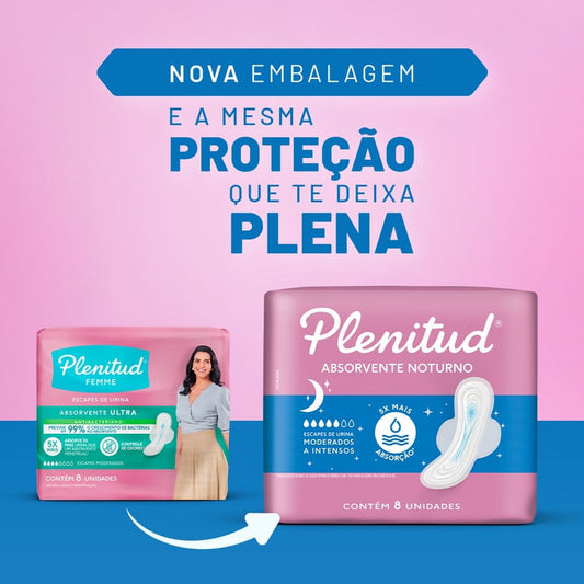 Absorvente Noturno Plenitud 8 Unidades