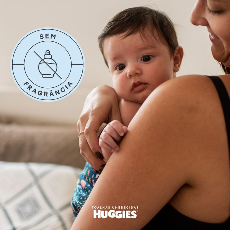 Lenços Umedecidos Huggies Recém-Nascido Sem Fragrância 48 Unidades