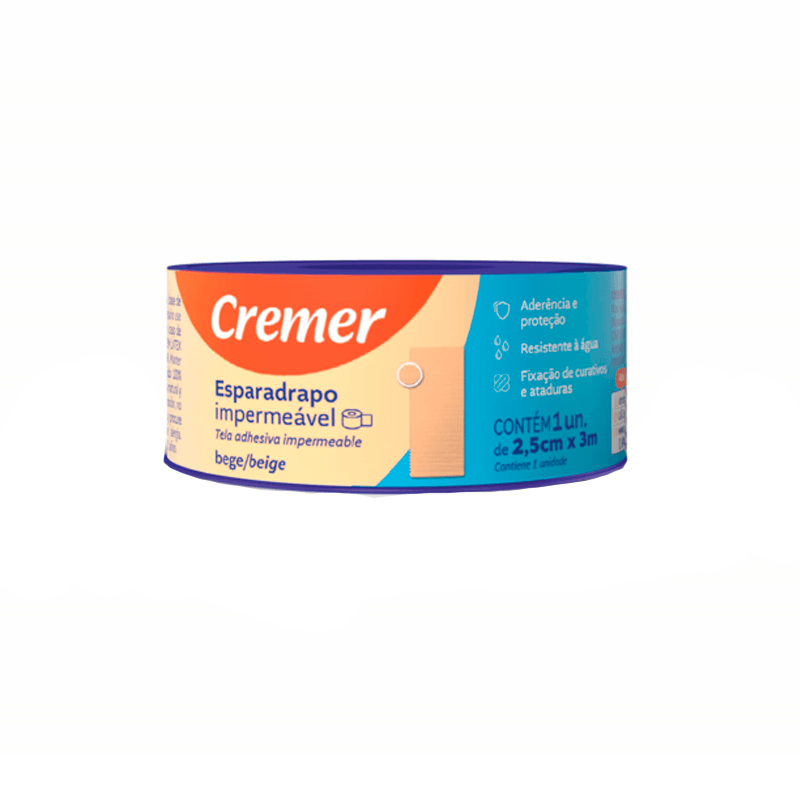 Esparadrapo Cremer Bege 2,5cm X 3m