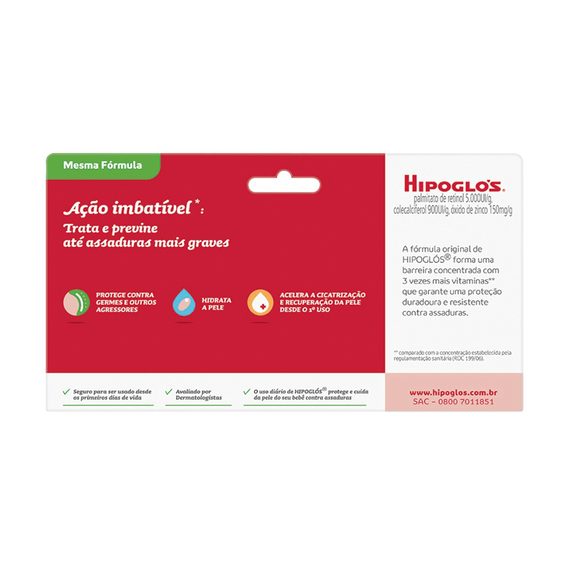 Creme Preventivo de assaduras Hipoglos Original 90g