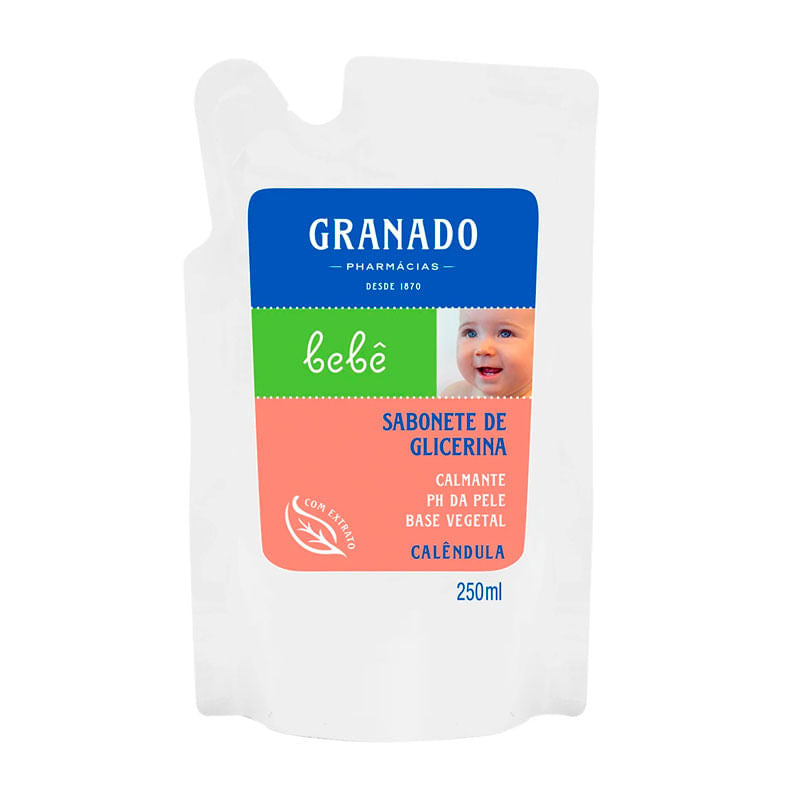 Refil Sabonete Líquido de Glicerina Granado Bebê Calêndula 250ml