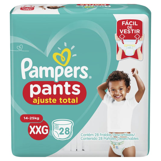 Fraldas Pampers Pants Ajuste Total XXG 28 Unidades