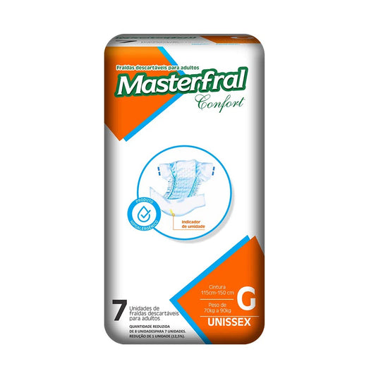 Fralda Geriátrica MASTERFRAL CONFORT G - FARDO COM 56 TIRAS
