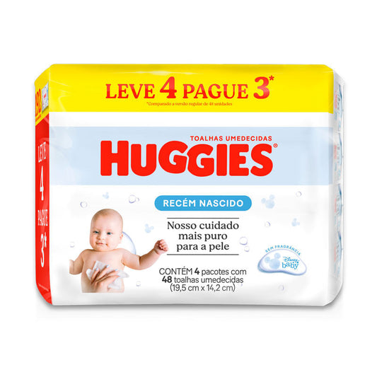 Toalhas Umedecidas Huggies Recém Nascido 192 Unidades