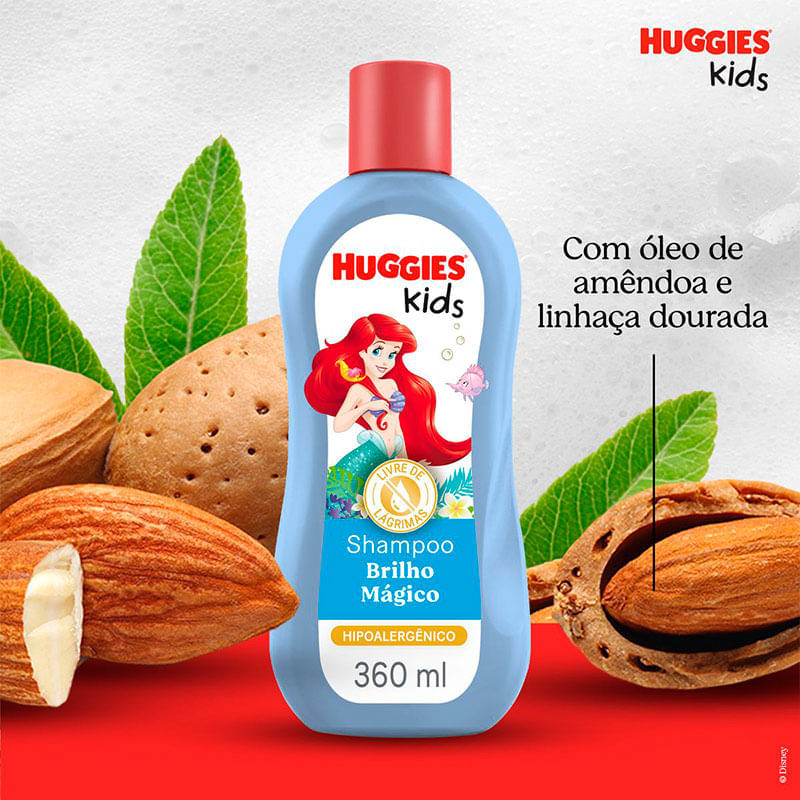 Shampoo Huggies Kids Ariel Brilho Mágico 360ml
