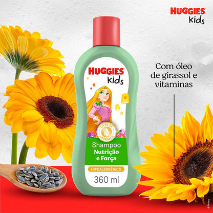 Shampoo Huggies Kids Rapunzel Nutrição e Força 360ml