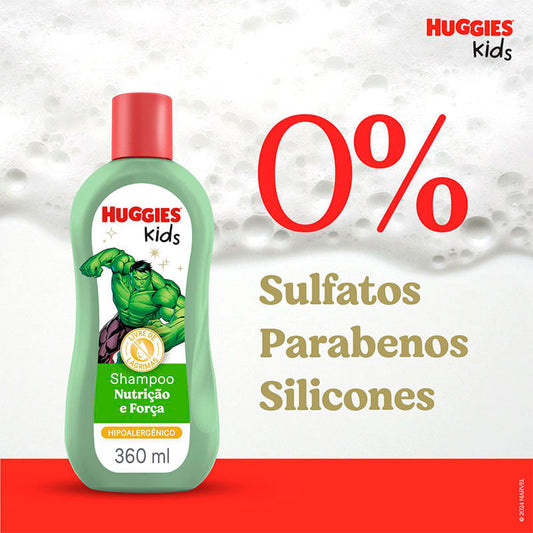 Shampoo Huggies Kids Hulk Nutrição e Força 360ml
