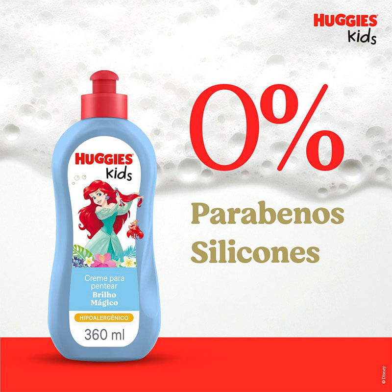 Creme para Pentear Huggies Kids Ariel Brilho Mágico 360ml