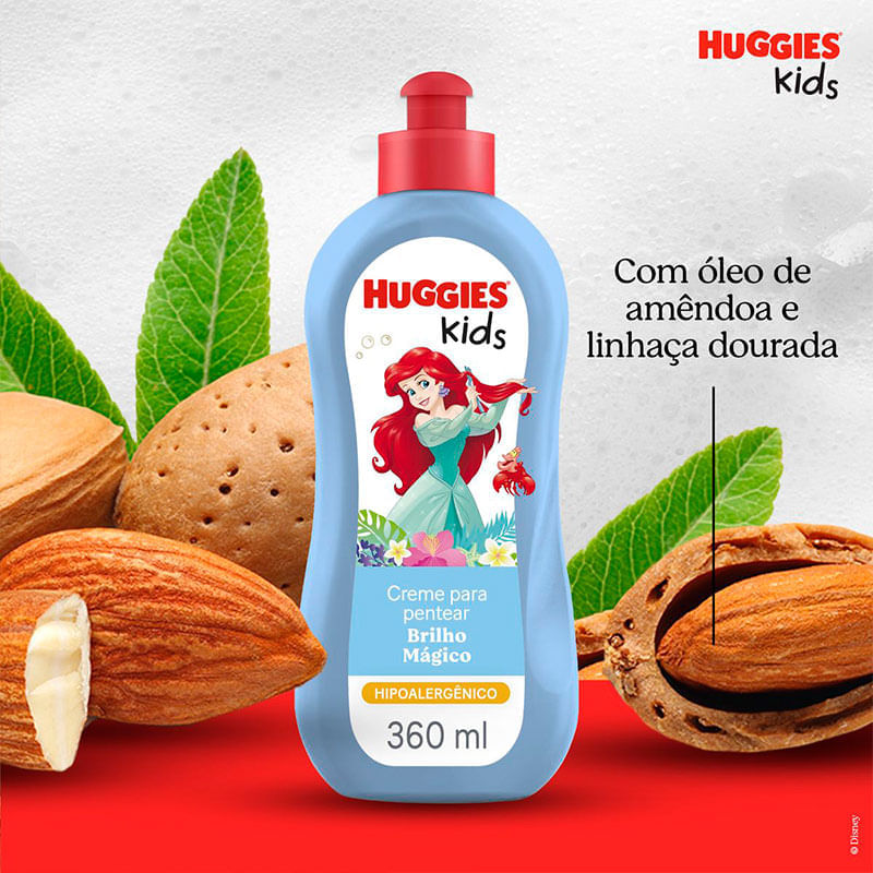 Creme para Pentear Huggies Kids Ariel Brilho Mágico 360ml