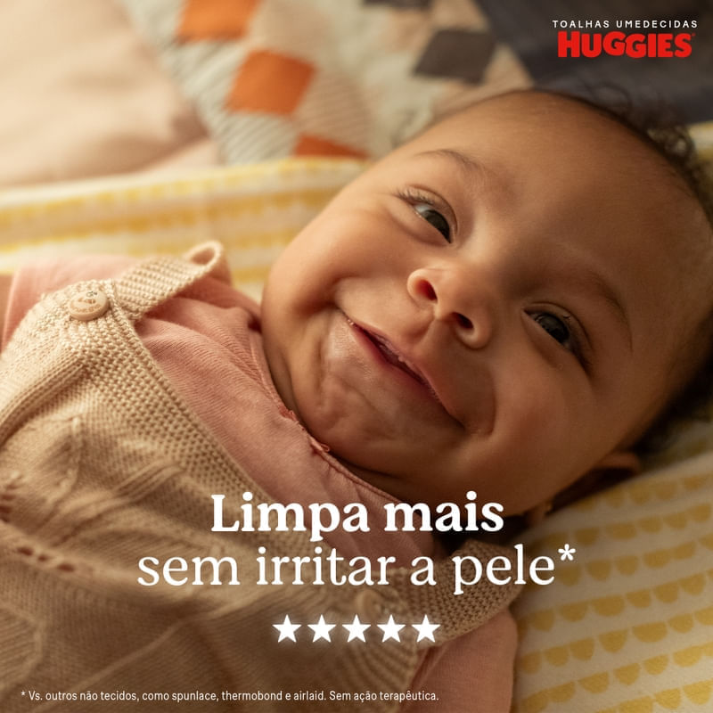 Lenços Umedecidos Huggies Rosto e Corpo 48 Unidades