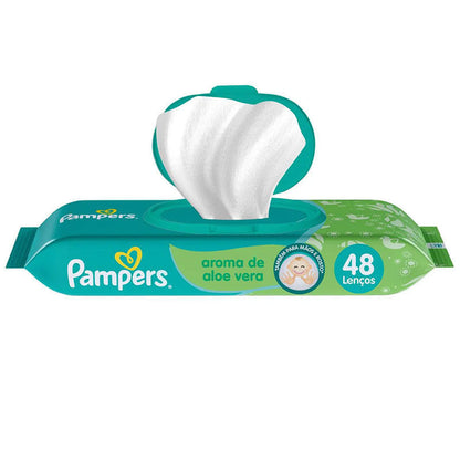 Lenços Umedecidos Pampers Aroma de Aloe Vera 576 Unidades