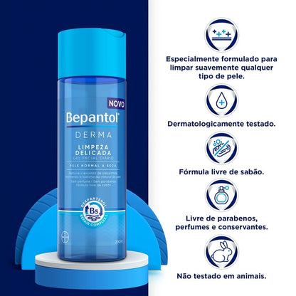 Gel Facial Diário Bepantol Derma Limpeza Delicada 200ml