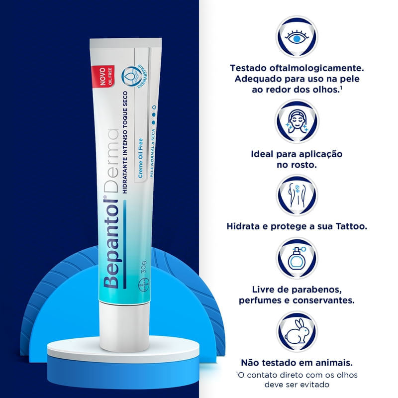 Creme Hidratante Bepantol Derma Toque Seco Oil Free Pele Normal a Seca 30g