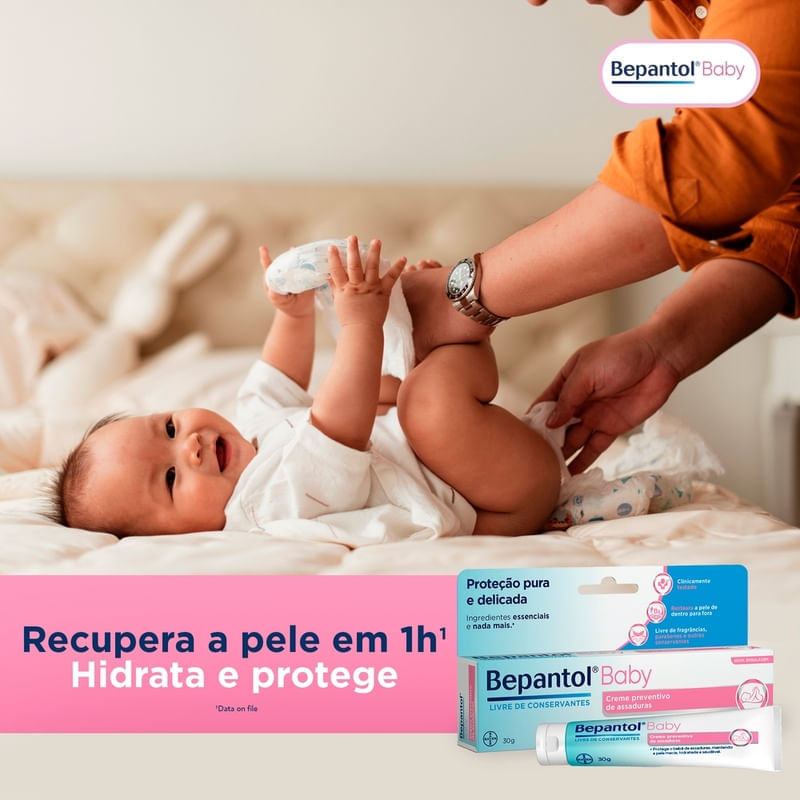 Kit Creme Preventivo de Assaduras Para Bebês Bepantol Baby 3 Unidades 30g