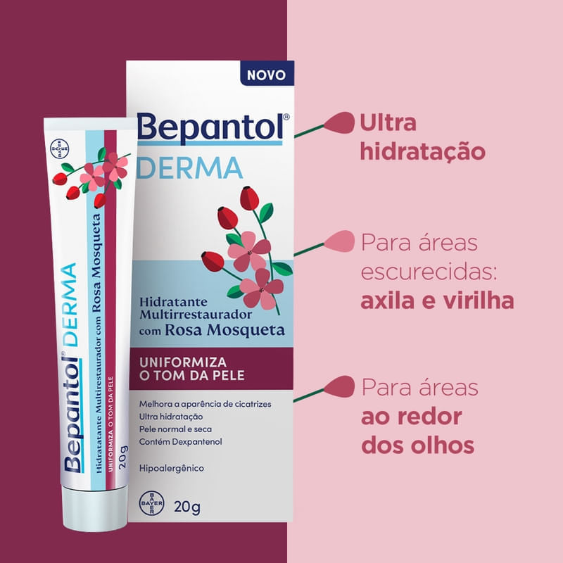 Hidratante Multirrestaurador Bepantol Derma com Rosa Mosqueta 20g