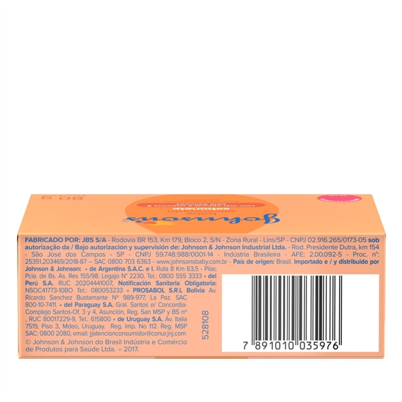 Sabonete em Barra Johnson's Baby Glicerinado 80g