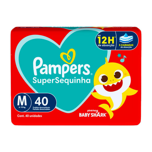Fralda Pampers Super Sequinha Mega M 40 Unidades