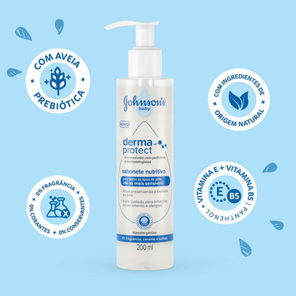 Sabonete Líquido Nutritivo Johnson's Baby Derma Protect 200ml