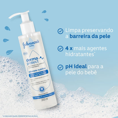 Sabonete Líquido Nutritivo Johnson's Baby Derma Protect 200ml