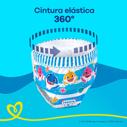 Fraldas Pampers Splashers Baby Shark XG 10 Unidades