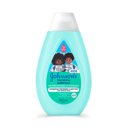 Condicionador e Máscara Infantil Para Cabelos Crespos Johnson’s Kids Blackinho Poderoso 380ml