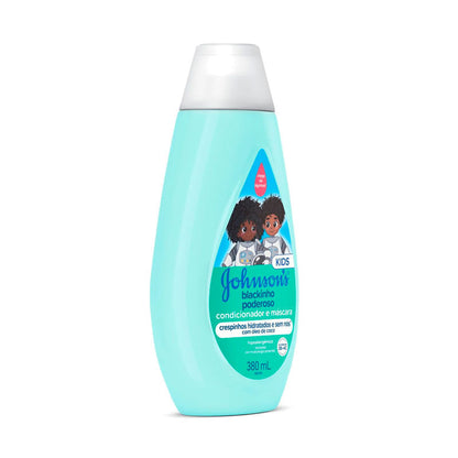 Condicionador e Máscara Infantil Para Cabelos Crespos Johnson’s Kids Blackinho Poderoso 380ml