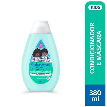 Condicionador e Máscara Infantil Para Cabelos Crespos Johnson’s Kids Blackinho Poderoso 380ml