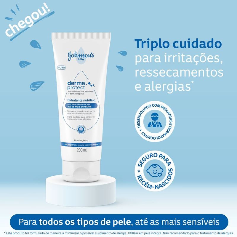 Hidratante Nutritivo Johnson's Baby Derma Protect 200ml