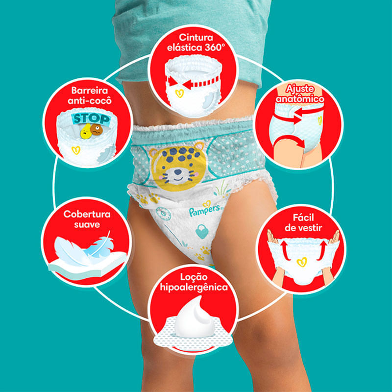 Fralda Pampers Pants Ajuste Total Max XG 86 Unidades