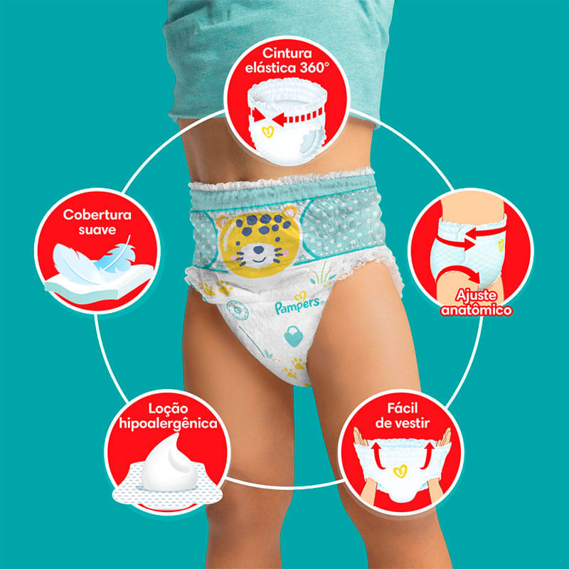 Fralda Pampers Pants Ajuste XXXG 24 Unidades