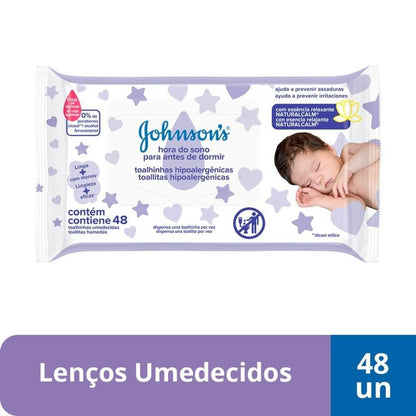 Lenços Umedecidos Johnson's Baby Hora do Sono 48 Unidades