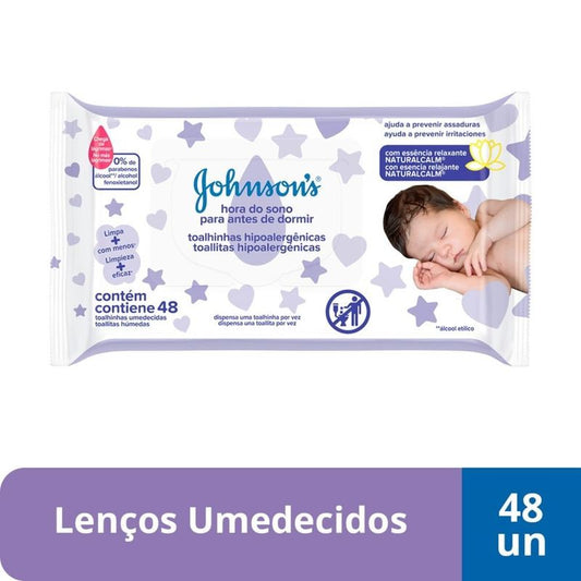 Lenços Umedecidos Johnson's Baby Hora do Sono 48 Unidades