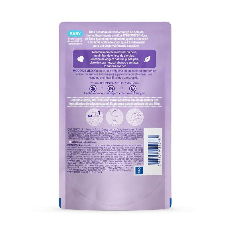 Sabonete Líquido Refil Johnson's Baby Hora do Sono 180ml