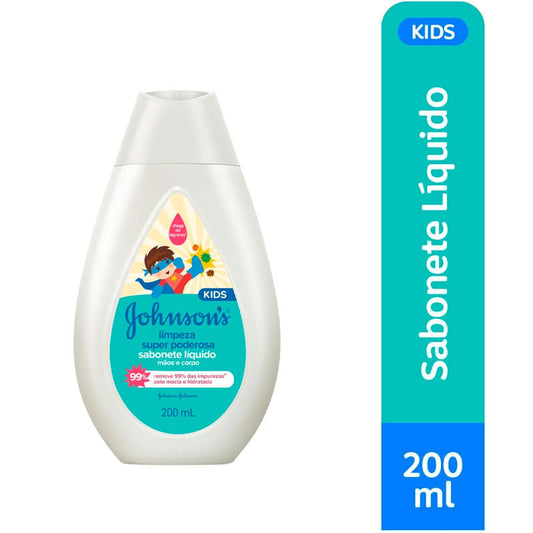 Sabonete Líquido Johnson's Kids Limpeza Super Poderosa 200ml
