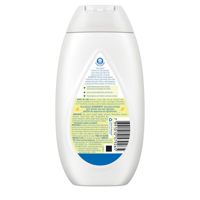 Loção Hidratante Johnson's Baby Recém-Nascido 200ml