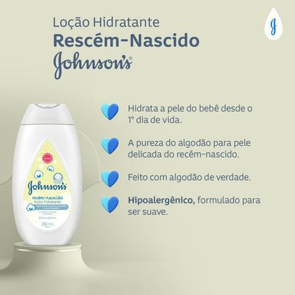 Loção Hidratante Johnson's Baby Recém-Nascido 200ml