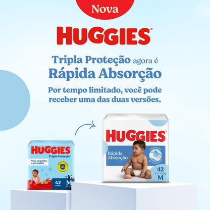 Fralda Huggies Rápida Absorção Embalagem Economica G 36 Unidades