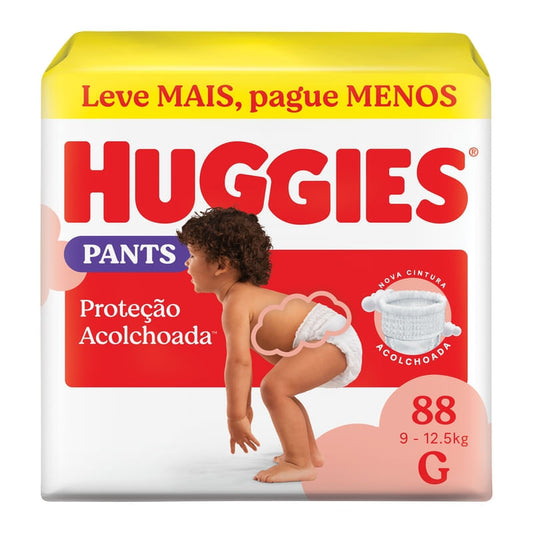 Fralda Huggies Roupinha Pants Proteção Acolchoada G 88 Unidades