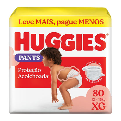 Fralda Huggies Roupinha Pants Proteção Acolchoada XG 80 Unidades