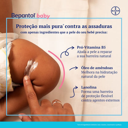 Creme Preventivo de Assaduras Para Bebês Bepantol Baby 120g