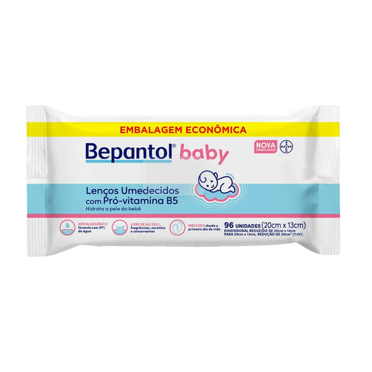Lenços Umedecidos Para Bebês Bepantol Baby 96 Unidades