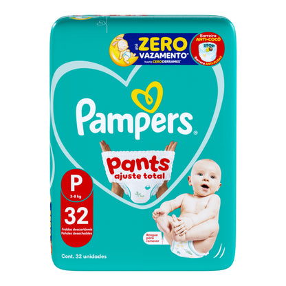 Fralda Pampers Pants Ajuste Total P 32 Unidades