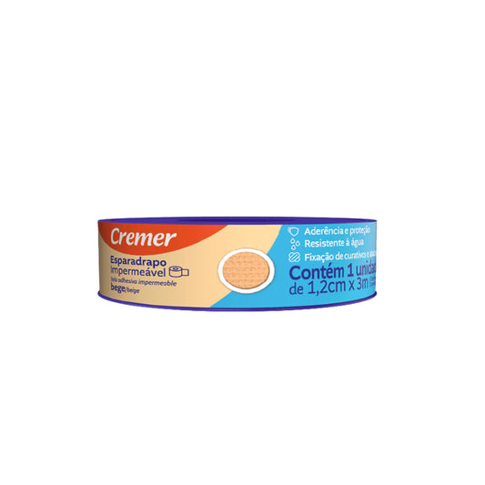 Esparadrapo Impermeável Cremer Bege 1,2cm x 3cm 1 Unidade