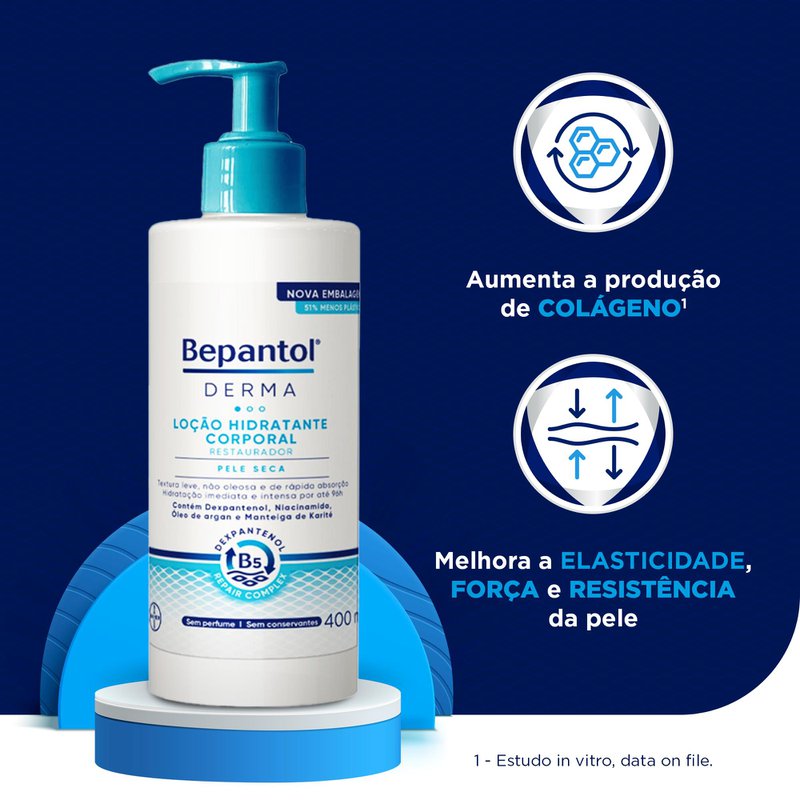 Loção Corporal Bepantol Derma Hidratante Restaurador Pele Seca 400ml
