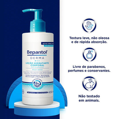 Loção Corporal Bepantol Derma Hidratante Restaurador Pele Seca 400ml
