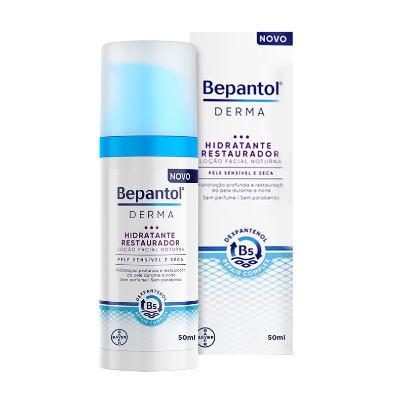 Loção Facial Bepantol Derma Restaurador Noturno 50ml