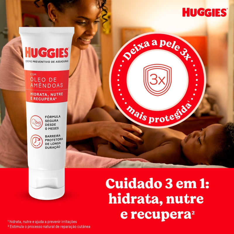 Creme Preventivo de Assaduras Huggies com Óleo de Amêndoas 30g