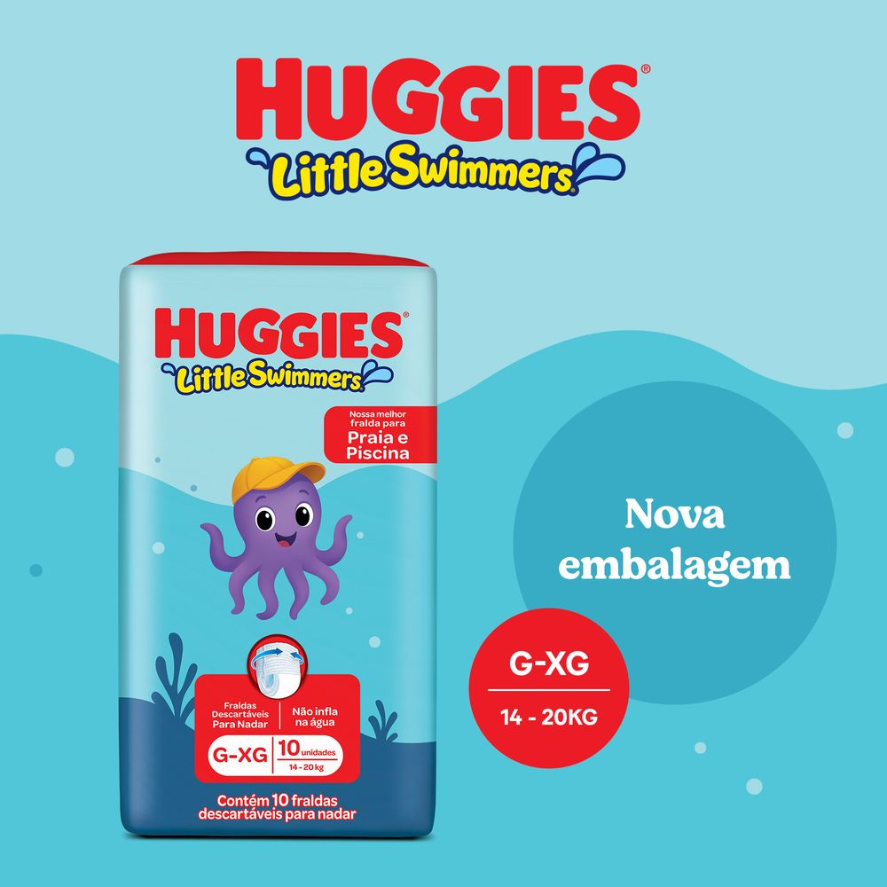 Fralda Praia e Piscina Huggies Little Swimmers G/XG 10 Unidades